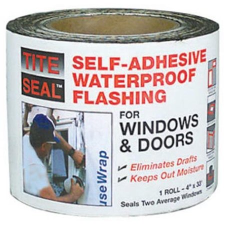 COFAIR PRODUCTS Cofair Products TS 433 4 in. x 33 ft. Tite Seal Self-Adhesive Waterproof Window & Door Flashing 315454